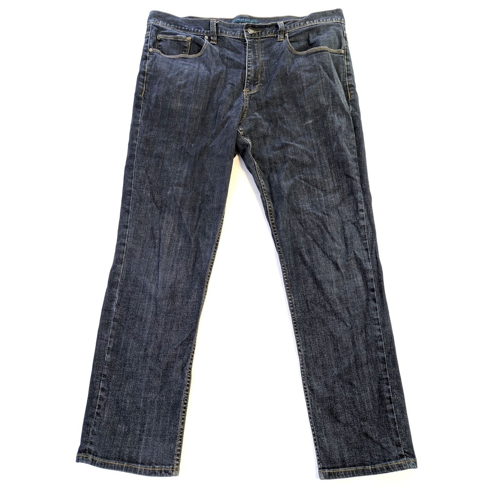 Perry Ellis Mens Slim Fit Jeans Dark Wash Indigo Denim Pants Size 38x30